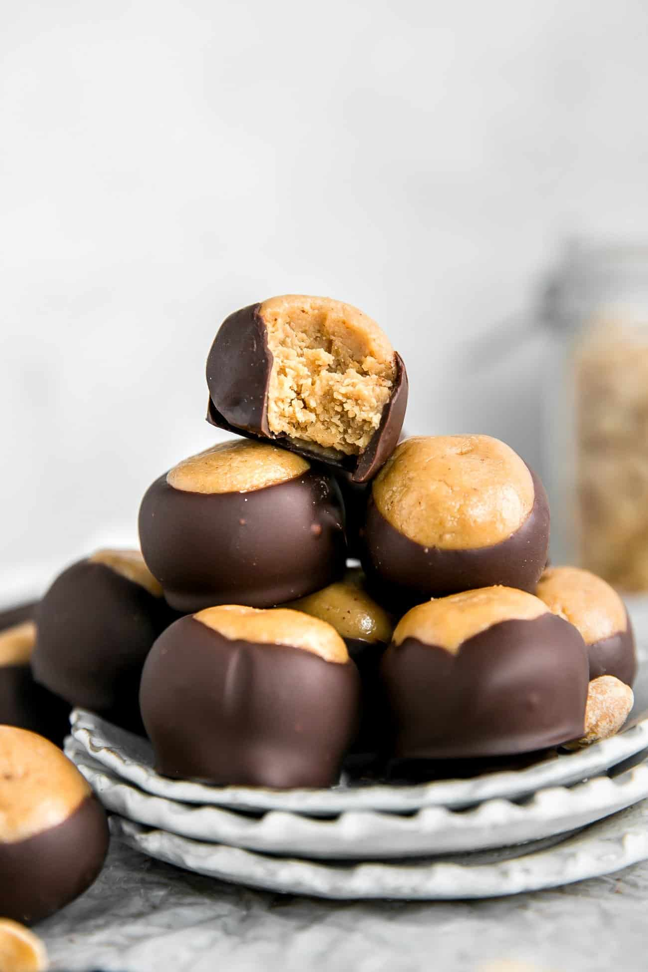 Chocolate and peanut butter Buckeye candies